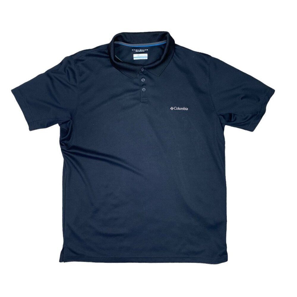 Columbia Mens Polo Shirt Omi-shade Black Size XL